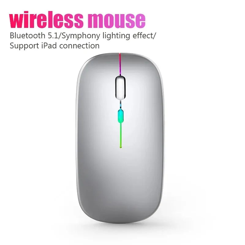 Wireless Mouse RGB Rechargeable Bluetooth
